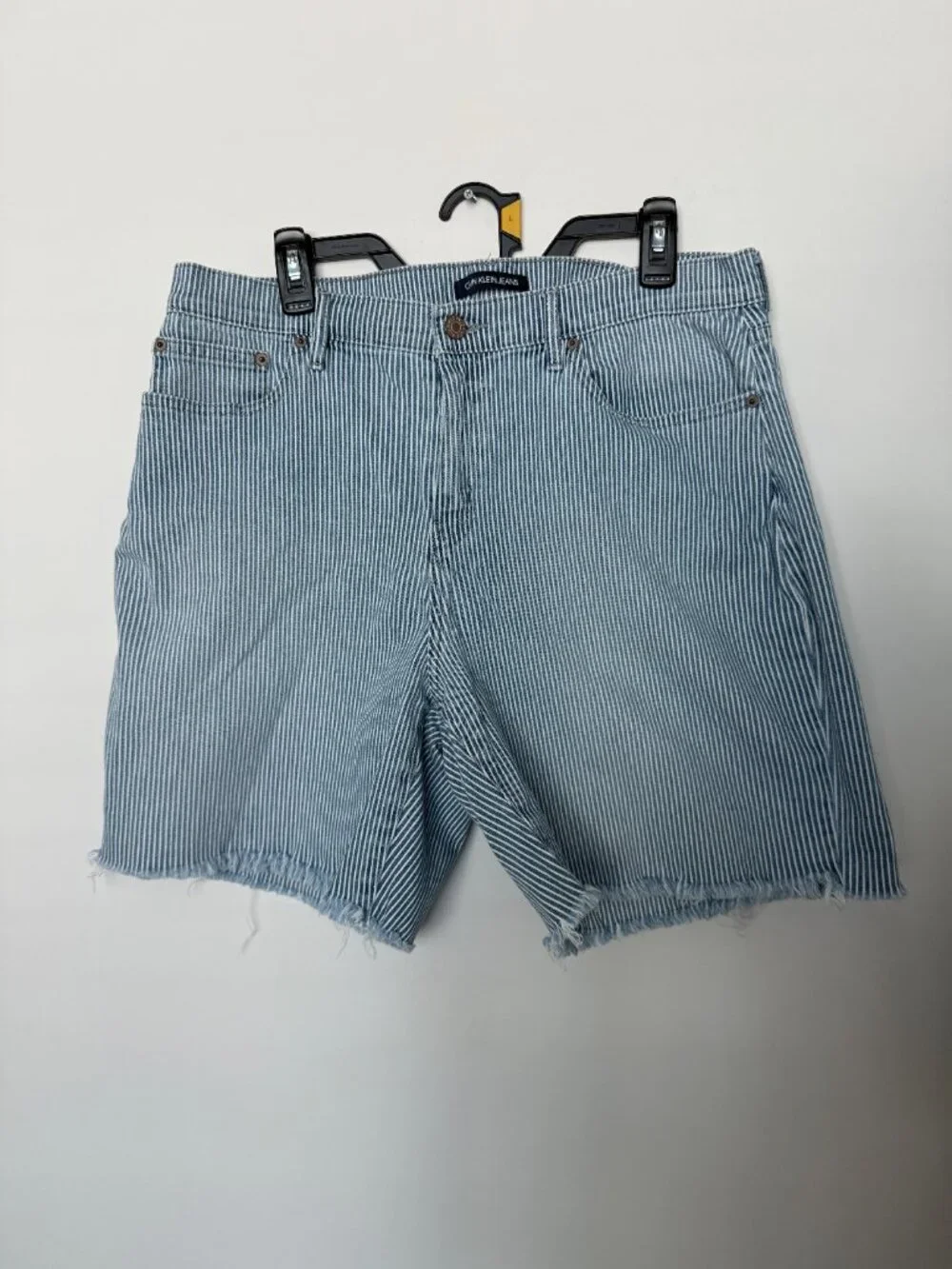 Calvin Klein Jeans Pinstripe Denim Shorts